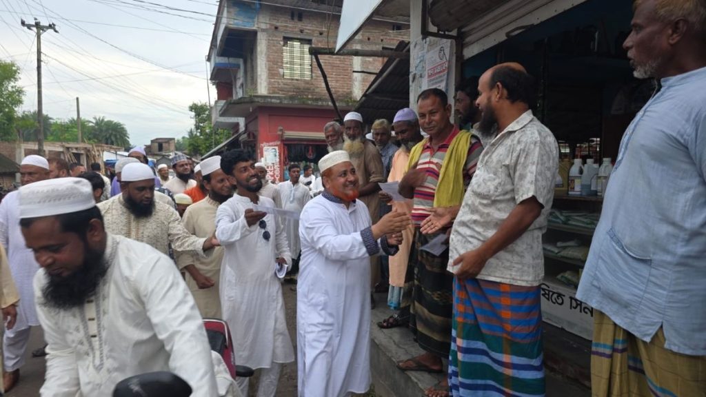 দামুড়হুার জুড়ানপুর ইউনিয়নের বিভিন্ন গ্রামে গণসংযোগ কালে অ্যাড. রুহুল আমিন, দাঁড়িপাল্লায় ভোট চাই